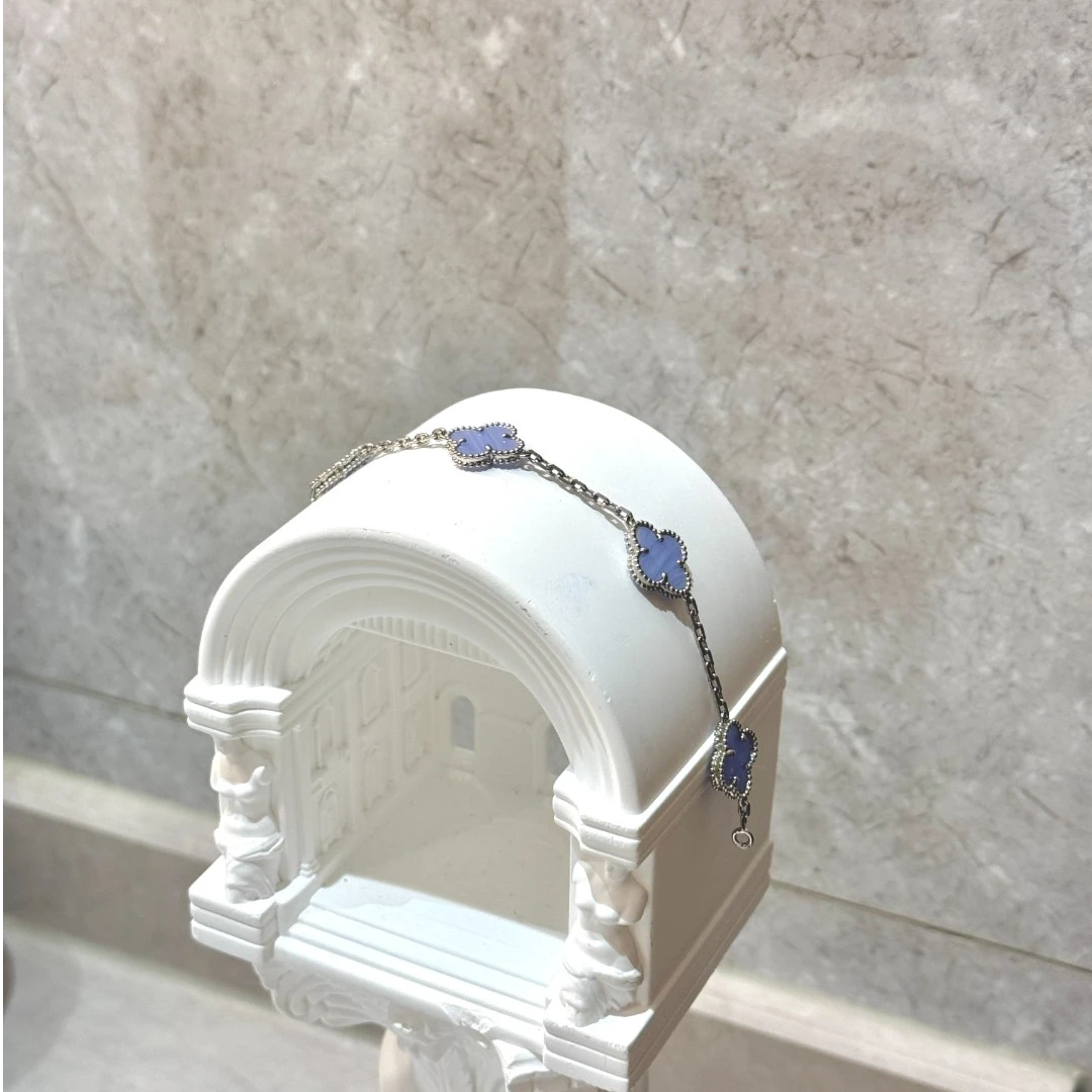 合金石英石手链 V金版本 薰衣草紫色手链经典气质