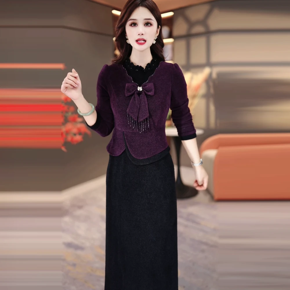 小香风气质修身收腰连衣裙显瘦新款2025新品时尚气质大方