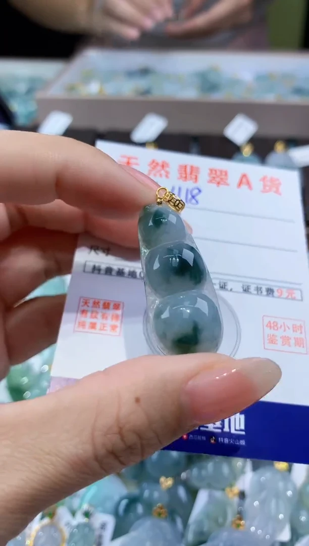 颈饰未镶嵌翡翠天然翡翠A货挂件