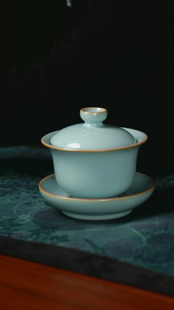 元宝盖碗 支钉开片 一级品 150毫升