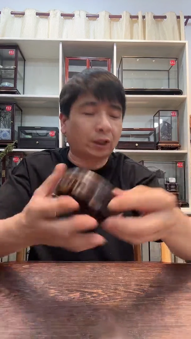 风车木（黑檀木）红木摆件底座084