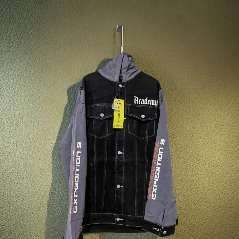 【683-灰色】青少年牛仔外套