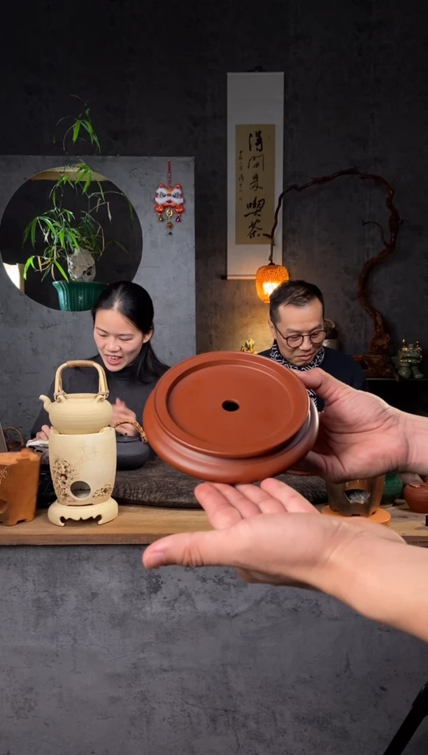 【闪购商品】全手工原矿潮州6寸朱泥壶承