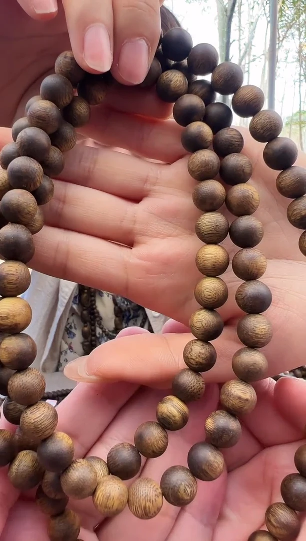 【闪购商品】沉香手串奇楠沉水浮多圈圆珠卡10-61克发一条