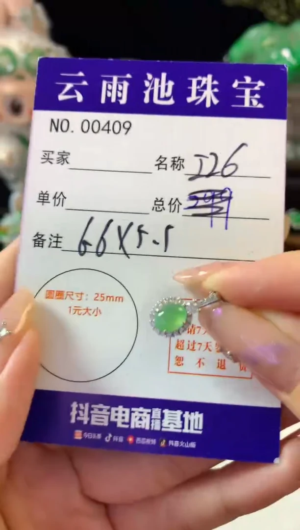 翡翠银S925镶嵌颈饰翡翠