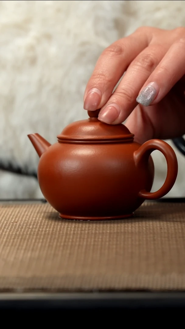 紫砂茶盏朱泥水平115CC