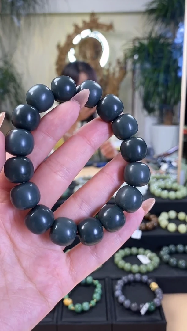 和田玉未镶嵌手串卡14