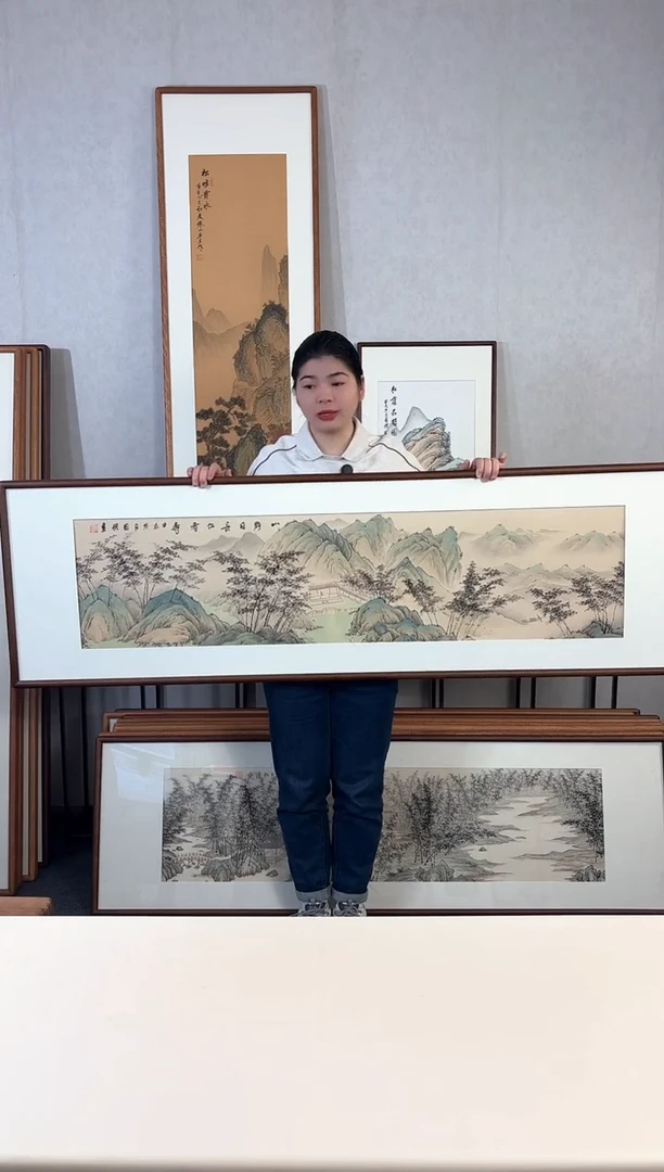 【闪购商品】国画手绘*山静日长仁者寿*52*172cm