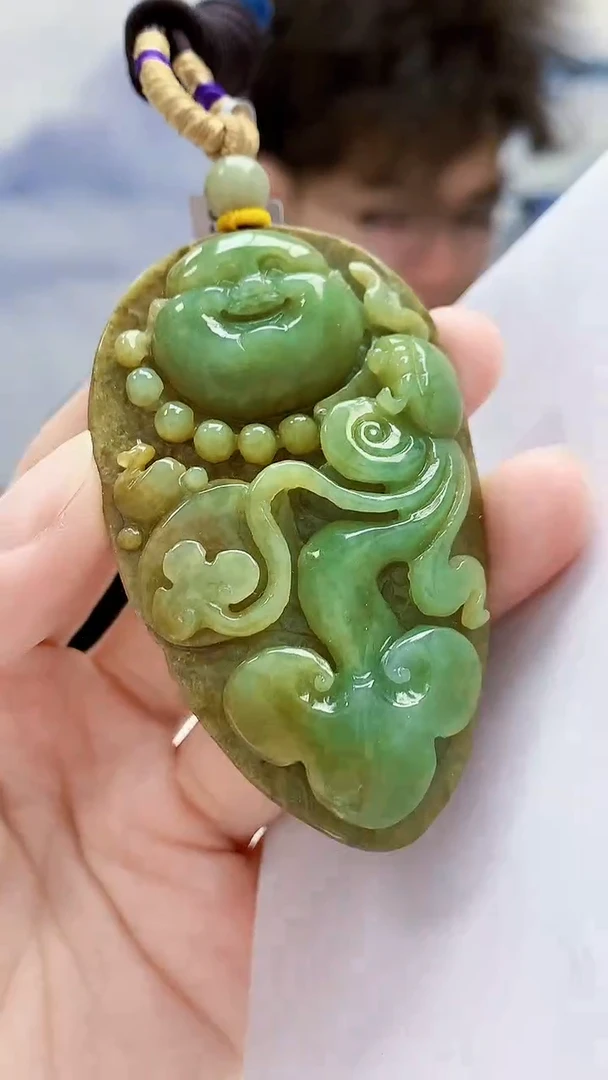 未镶嵌定制翡翠4688lr-毛货挂件77