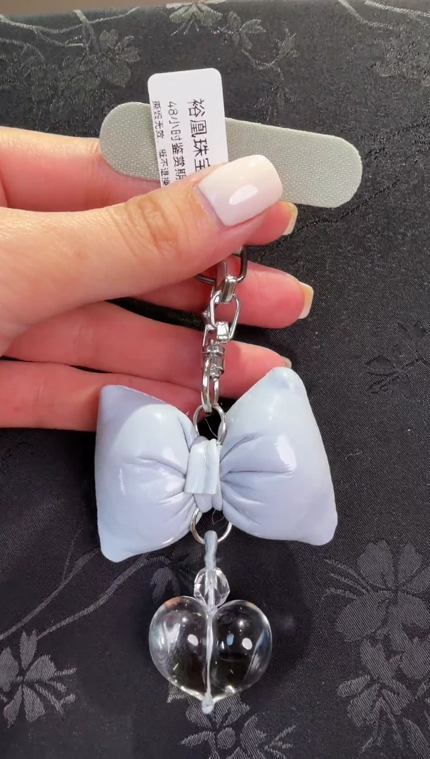 未镶嵌车挂水晶水晶爱心蝴蝶结挂件