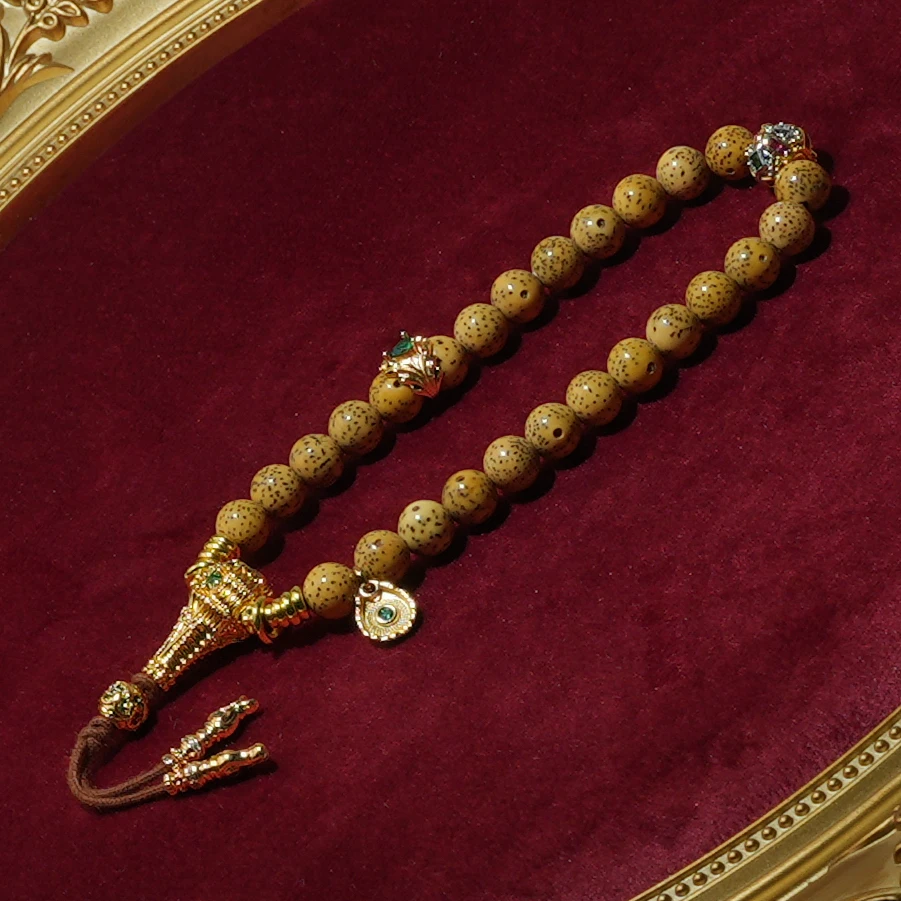 星月【如愿】捻珠手持陈化黄尺寸8mm左右