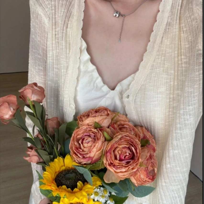 2025BX开衫V领薄款上衣空调衫披肩外搭冰丝长袖