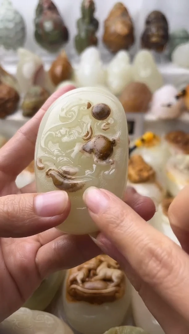 石材方解石棉纹正常不退换兔微瑕