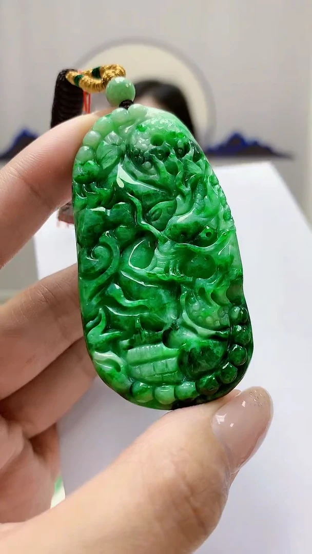 未镶嵌定制翡翠4852MM-毛货挂件5