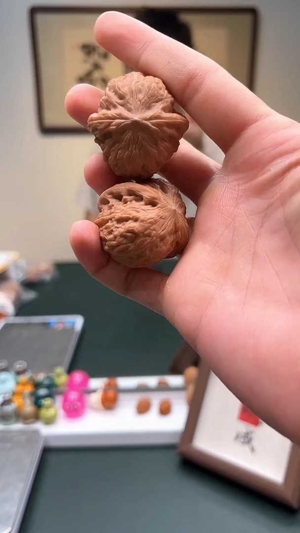 把件文玩核桃38mm+铁锤 1对 13号