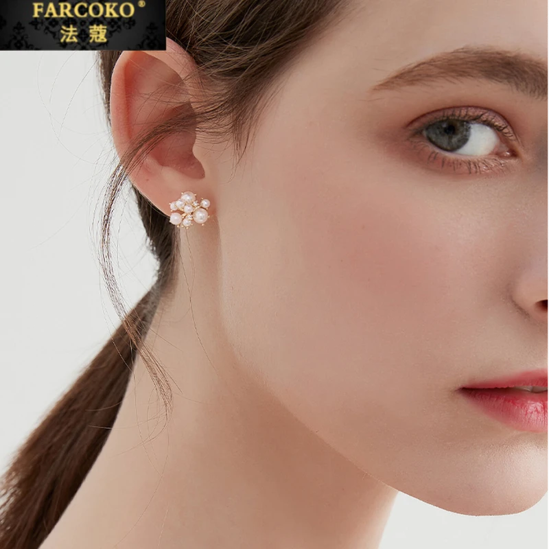 FARCOKO/法蔻 925银耳饰 转运珠耳饰女轻奢简约小众设计生日礼物