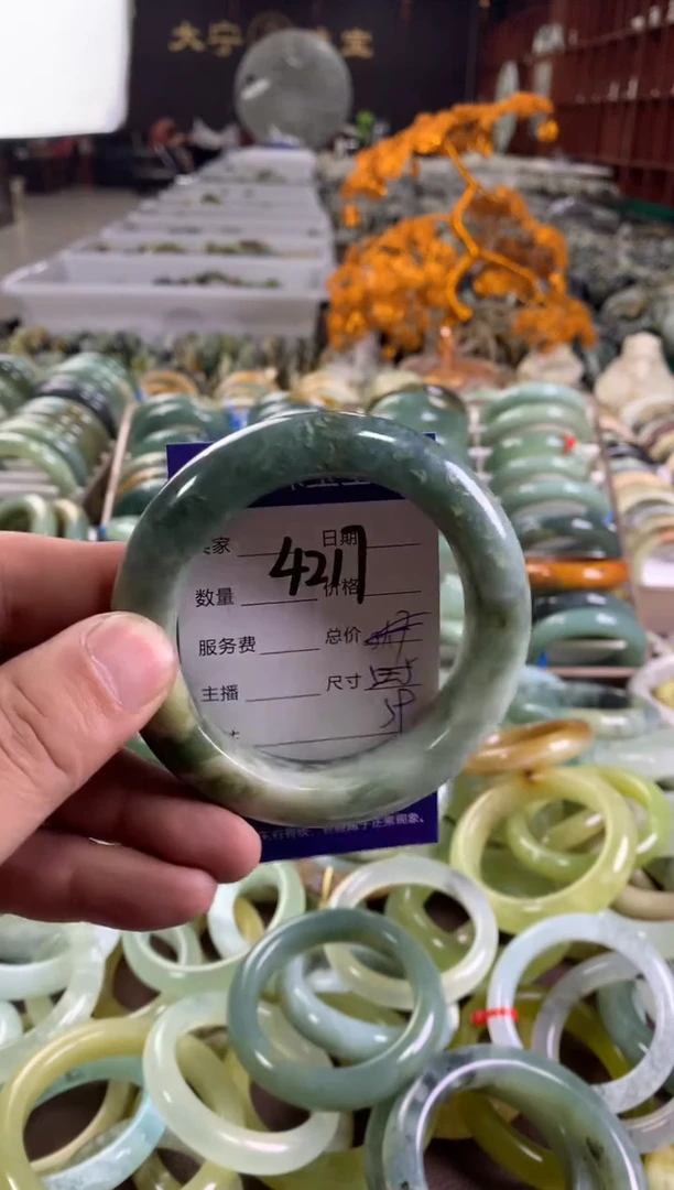 蛇纹石玉未镶嵌手镯4217