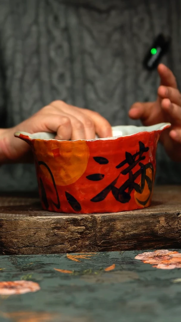 【闪购商品】杯釉下彩手工手绘同款陶器