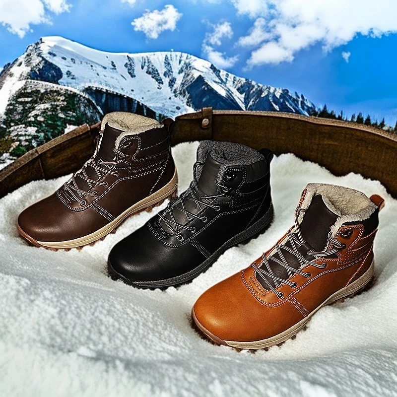 冬款外贸加绒加厚防风保暖户外男士雪地靴棉鞋957M