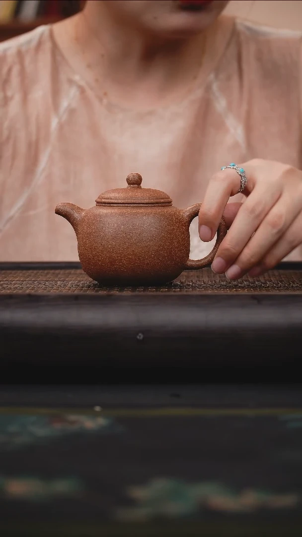 茶壶紫砂老墨绿 匏樽壶