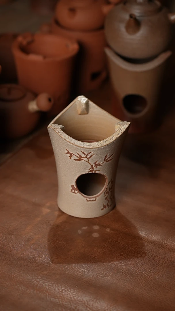 058雕刻竹纹收腰炭炉