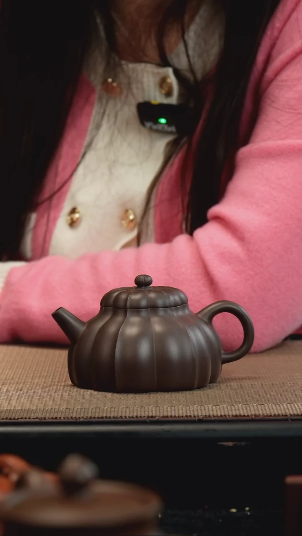 【闪购商品】紫砂茶壶老紫泥菱花瓣