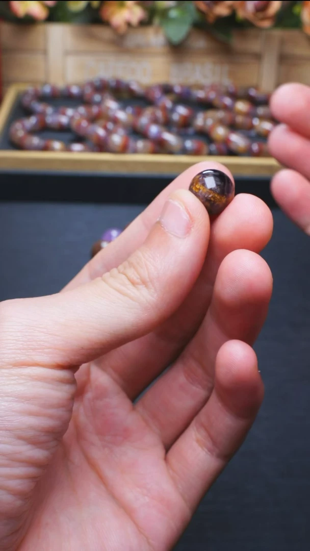 L003猫眼极光单珠12mm未镶嵌水晶多样性发其一