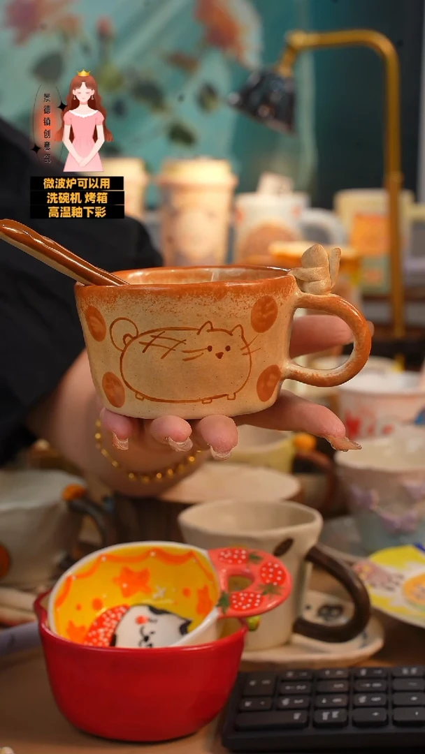 摆件景德镇纯手工手绘C16