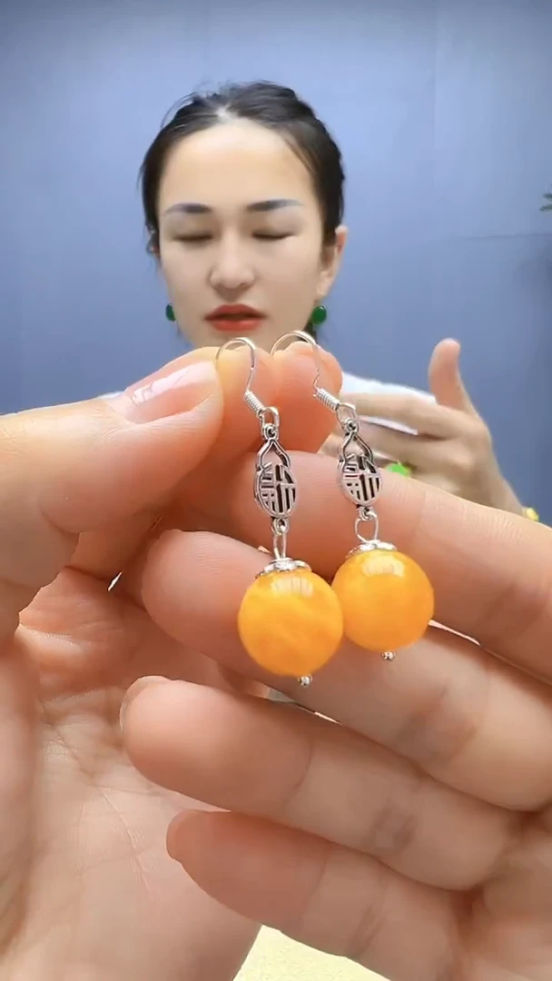 蜜蜡颈饰银S925镶嵌随昔diy颈饰