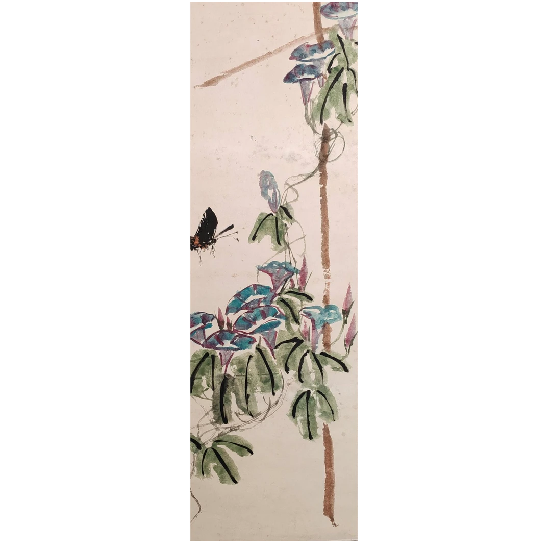 LOT.502 《花蝶》80*31cm 纸本设色立轴