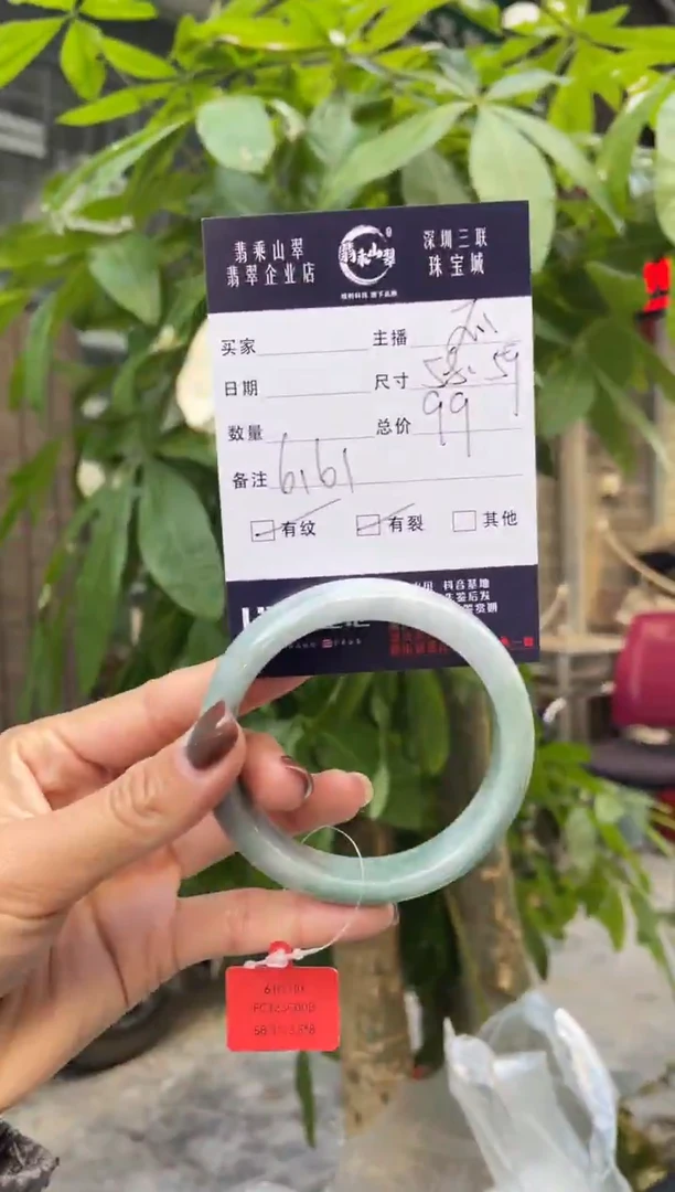 未镶嵌手镯翡翠G 58正圈 6161
