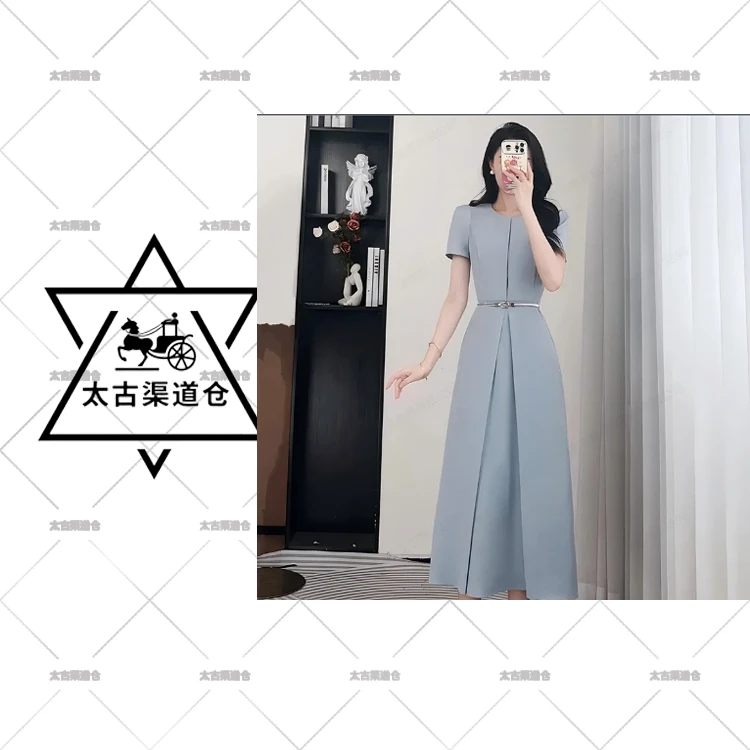 【太古仓渠道】2025夏季新短晚礼服收腰气质时尚连衣裙女D1558