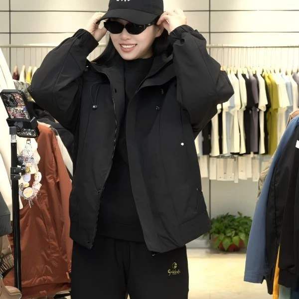 【璐璐专属】长袖立领韩式男厚款连帽原色夹克男士秋冬外套时尚8820