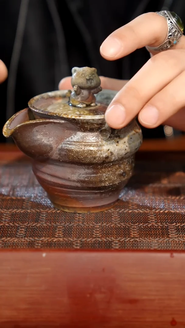 陶瓷奢瓷/瑞寅柴烧茶器（宝瓶）180 微瑕