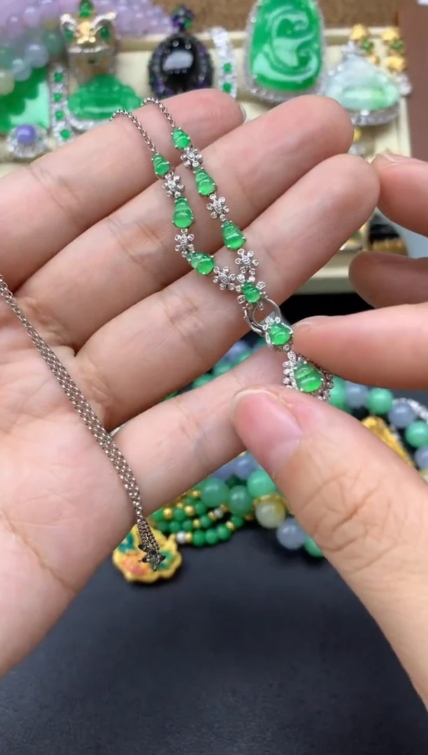 【闪购商品】翡翠颈饰18K金镶嵌534-中国好珍宝