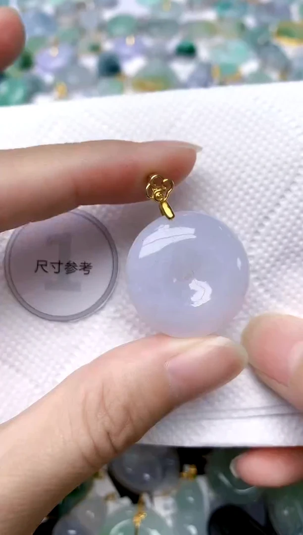 颈饰银S925镶嵌翡翠天然A货翡翠