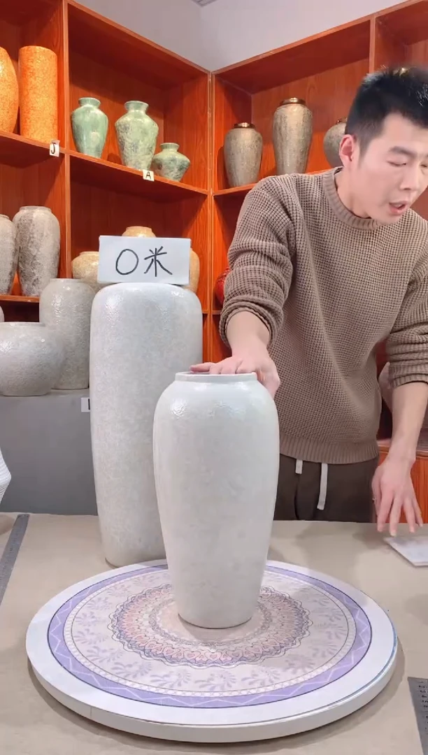 【闪购商品】瓶月光白 大号 陶瓷花瓶 无花 微瑕