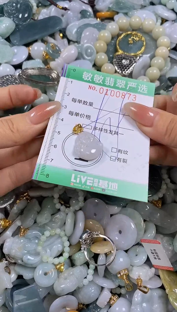 【闪购商品】翡翠颈饰未镶嵌闪购0100873多样性发其一