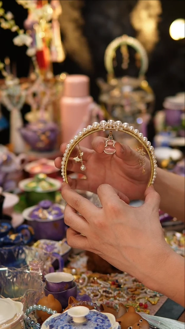 【闪购商品】摆件金色天久壶把手金色天久壶把手