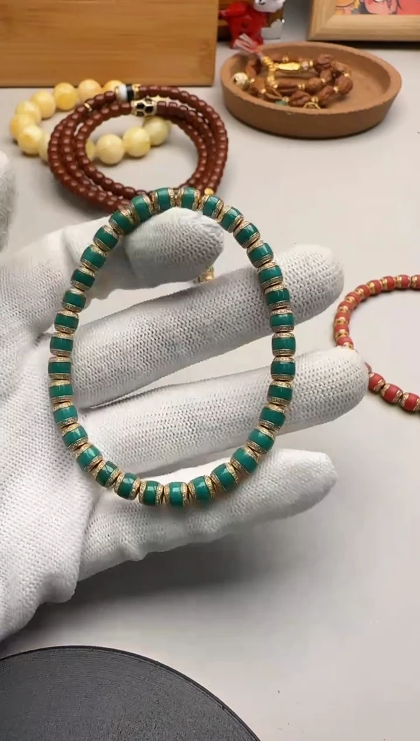 【闪购商品】绿松石手串合金绿松石手串加配饰