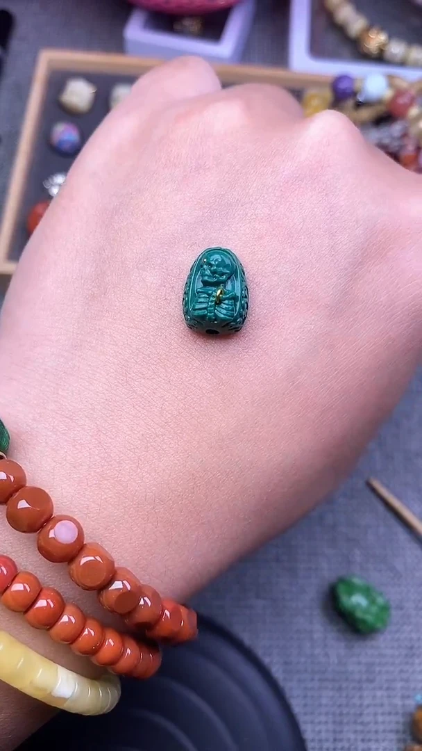 手工艺品琉璃精工镶嵌骷髅背云 单个发