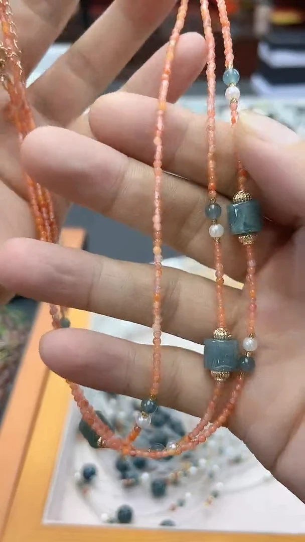 颈饰未镶嵌翡翠翡翠桶珠南小米珠
