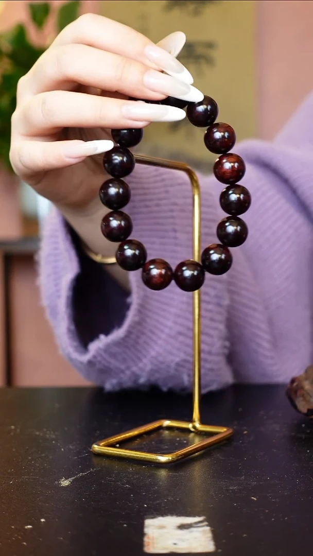 降真香手串/手链海南红降花梨公1.5高货黄油玉化料单圈