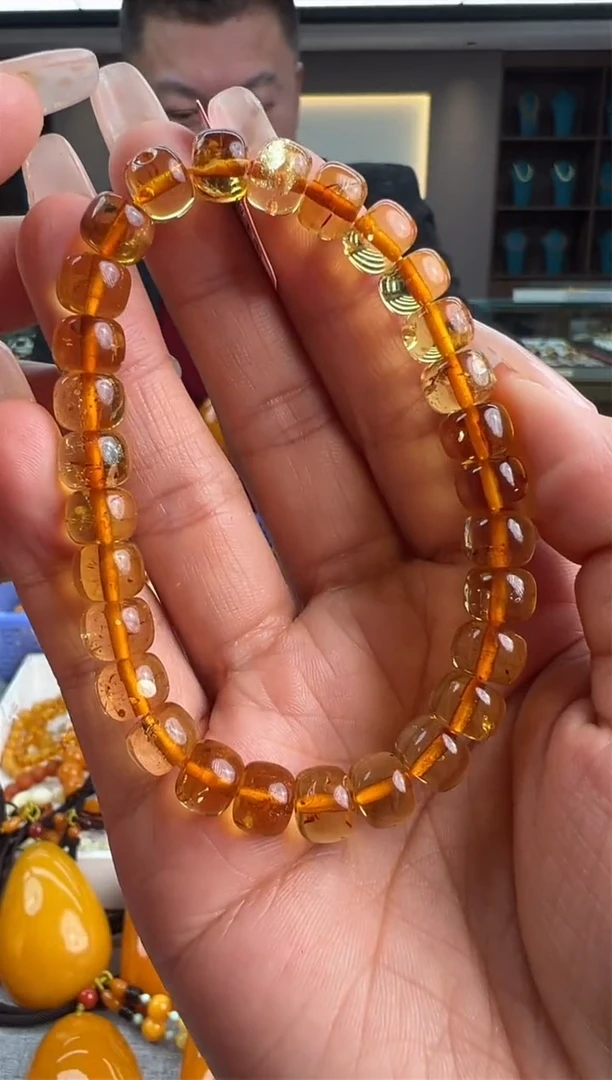 【闪购商品】琥珀手链未镶嵌2秒拍号