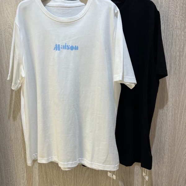 胖向向夏装新款7791简约大方款胸后背字母舒适百搭短袖