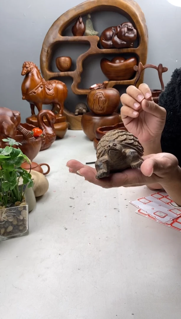 香樟木15黑檀木金钱龟