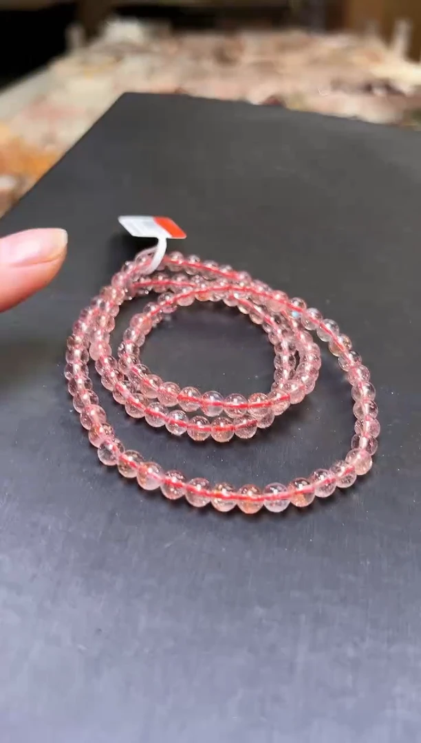 水晶手串未镶嵌金草莓手串5-6m+  M50161XA