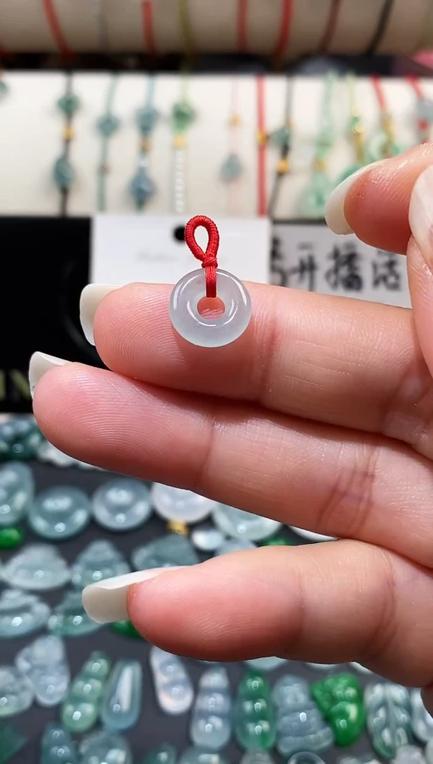 翡翠散珠平安扣裸石