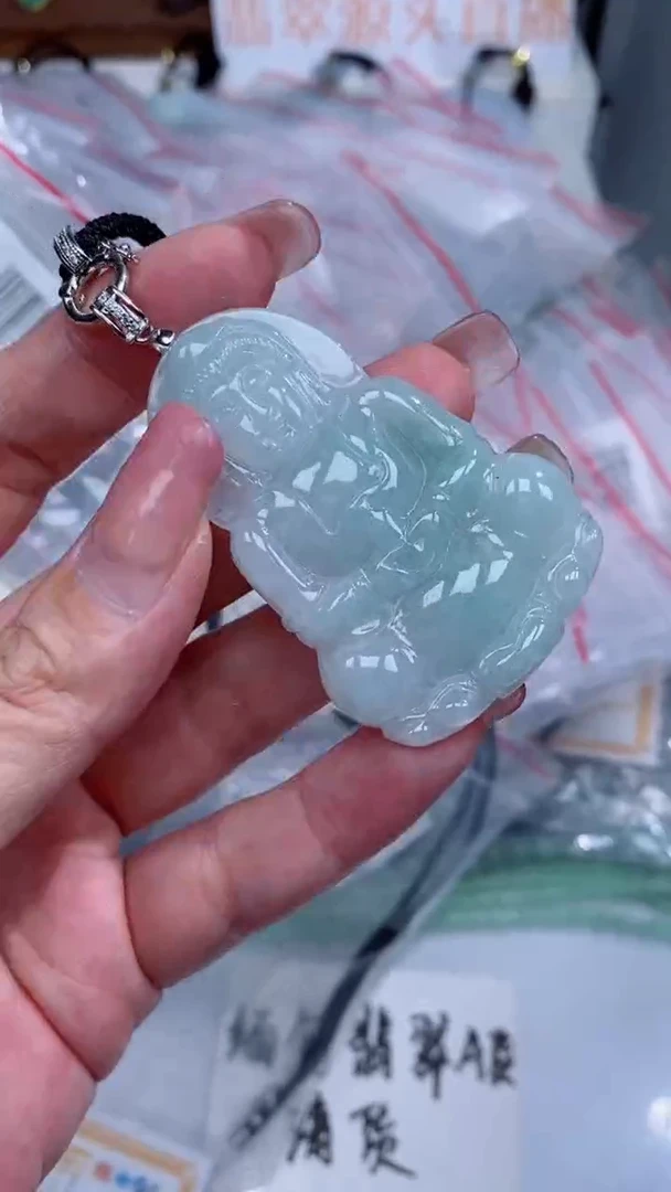 翡翠银S925镶嵌颈饰吊坠