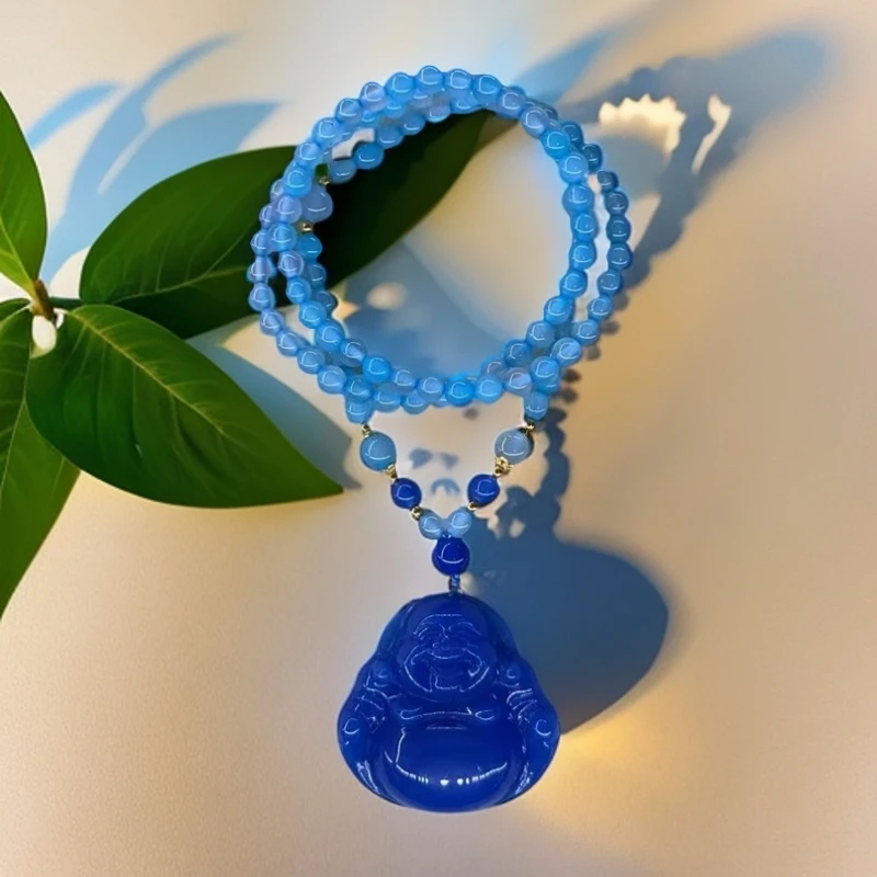 【孟总甄选】天空之蓝苍穹之石高端佛公项链